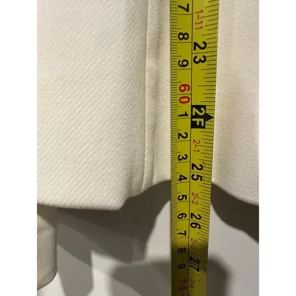 NWT L'AGENCE Kenzie White Size 6 Double Breast Blazer Jacket Office Lux Cotton